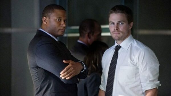 arrow 6 stephen amell david ramsey oliver queen john diggle arrow 6x03 john diggle green arrow