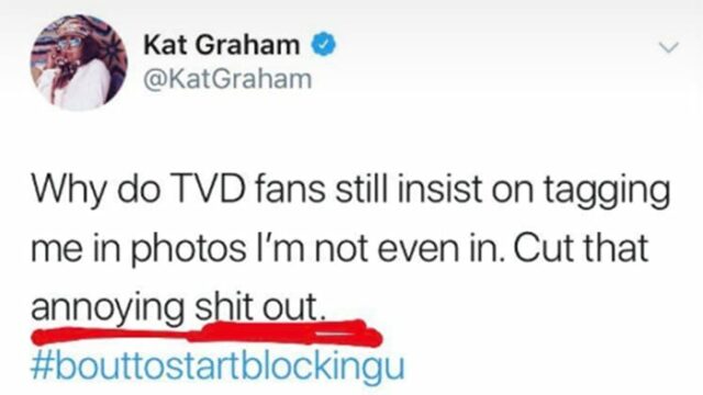 kat graham contro i fan