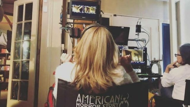 American Horror Story Apocalypse backstage - Sarah Paulson