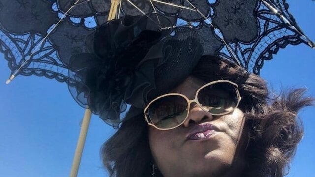 American Horror Story Apocalypse backstage - Gabourey Sidibe