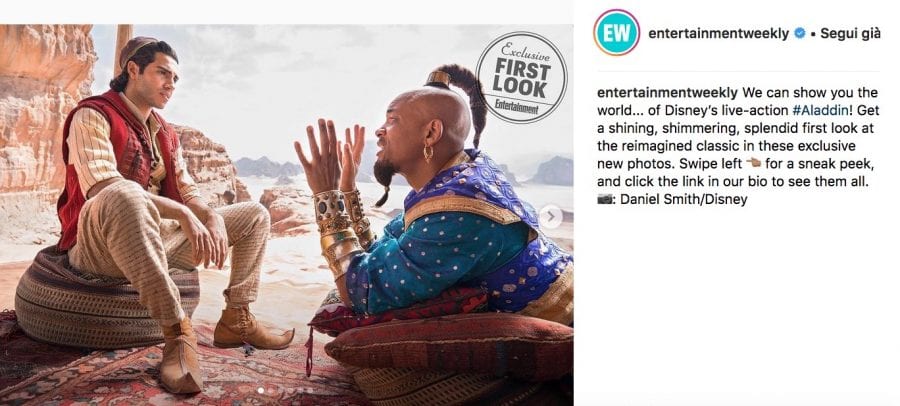 Aladdin LIVE ACTION foto: sono uscite le prime immagini del film Disney del 2019 con protagonisti Will Smith e Mena Massoud