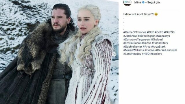 Game Of Thrones 8 Anticipazioni: rilasciate 10 nuove foto degli attori e i personaggi del cast dell'ottava stagione in uscita ad aprile