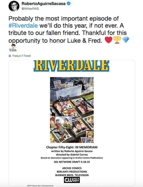 Riverdale episodio tributo a Luke Perry: uscita, trama e titolo
