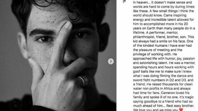 Cameron Boyce: i messaggi delle star dopo la morte dell'attore di Disney