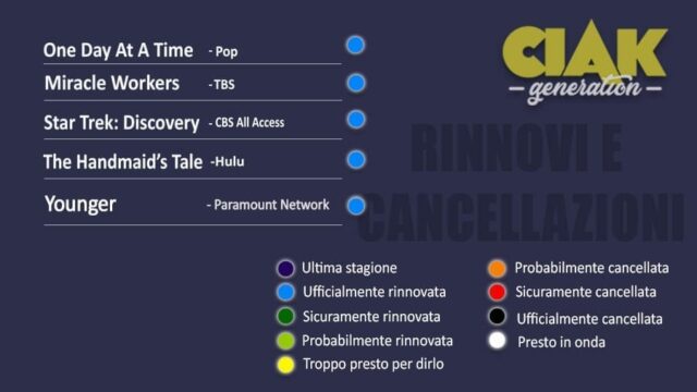 Rinnovi e cancellazioni serie TV agosto 2019: serie rinnovate e cancellate