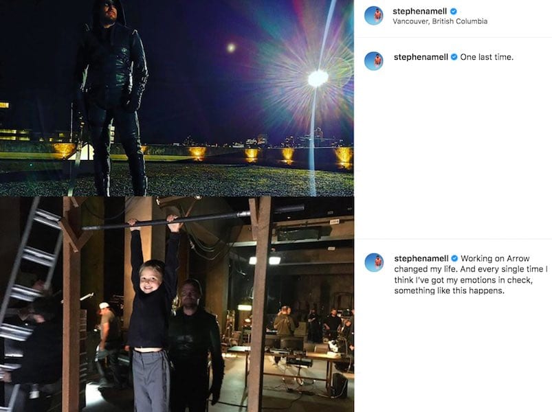 Da Stephen Amell a Colton Haynes: gli emozionanti messaggi d'addio del cast di Arrow dopo la fine delle riprese della stagione finale