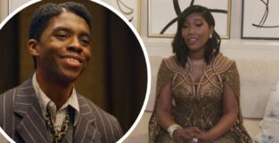 discorso moglie chadwick boseman golden globe 2021 video