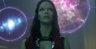 gamora i guardiani della galassia pelle blu