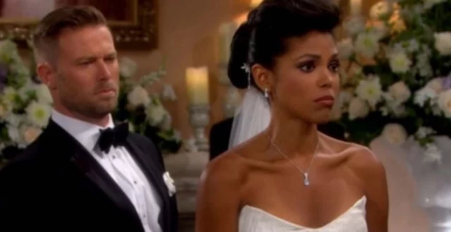 Maya Avant e Rick Forrester durante il loro matrimonio in Beautiful