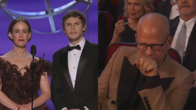 Evan Peters e Sarah Paulson si ritrovano e stuzzicano Ryan Murphy su AHS 13