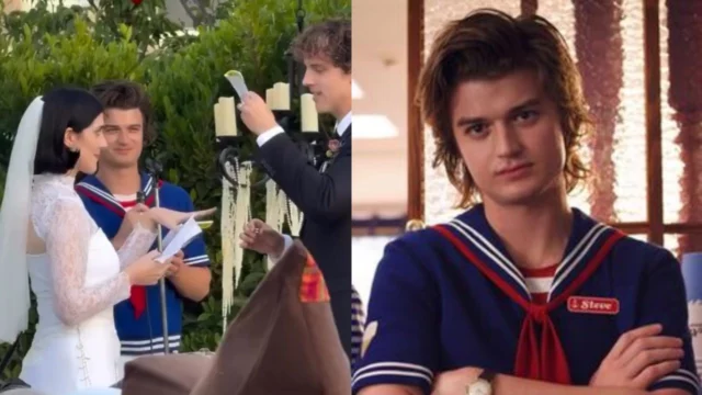 Joe Keery sposa una coppia vestito da Steve di Stranger Things