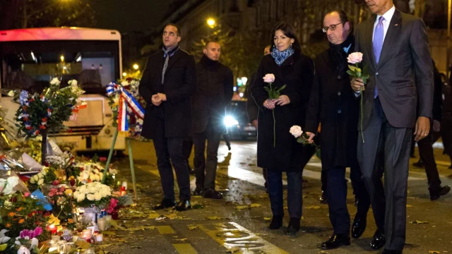 Anne Hidalgo François Hollande Barack Obama Bataclan