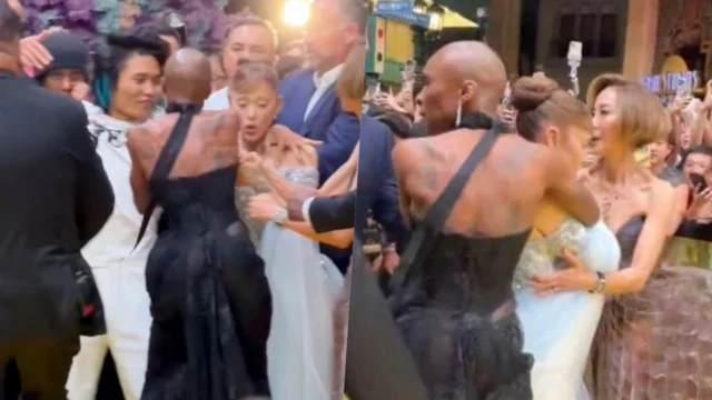 Ariana Grande assalita da un fan sul red carpet di Wicked Parte 2